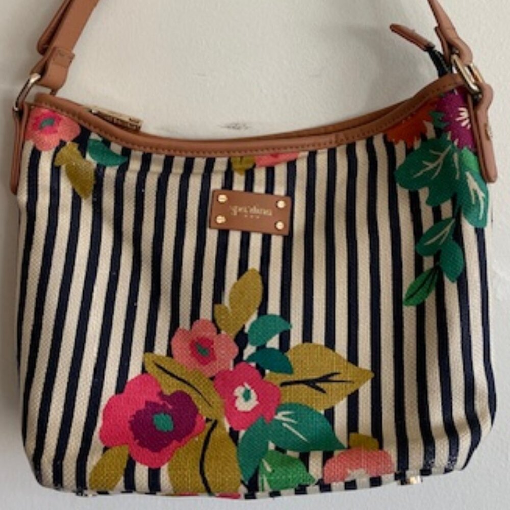 SPARTINA 449 Shelter Cove Linen Leather Shoulder Tote Bag - Picture 6 of 16